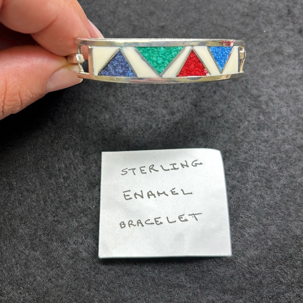 Sterling enamel bracelet